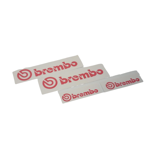 Subaru 4-pot Brembo and 2-pot Brembo brake caliper decals - Full Set OEM