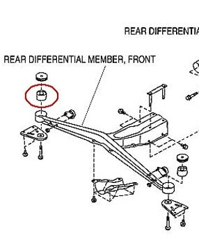 St185 Rear Diff Mount STI Rear Diff Mount Front Right