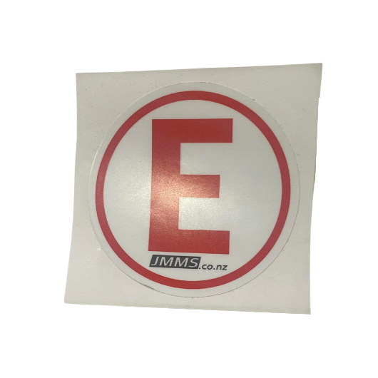 Emergency 'E' Sticker