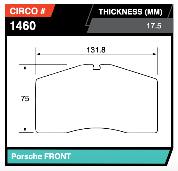 Race car porsche brake pads