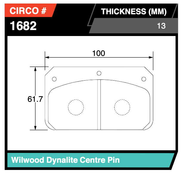 Willwood 4-Pot Caliper 12.5mm Brake Pads