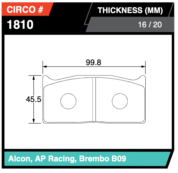 Brembo 20mm Caliper Brake Pads