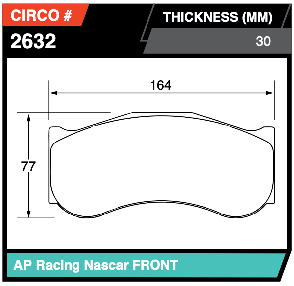 AP 6-Pot V8 Supercar 28mm Brake Pads
