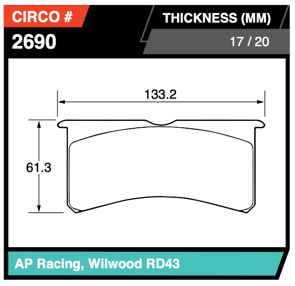 Willwood Superlight 20mm Brake Pads