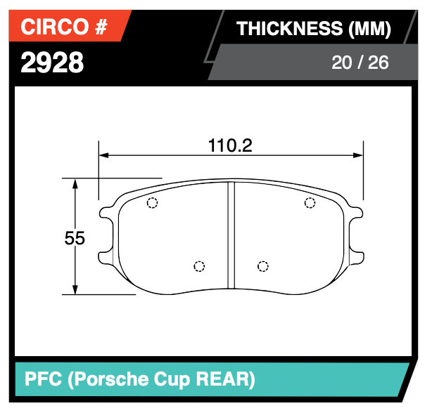 Porsche Cayman GT4 Rear Brake Pads