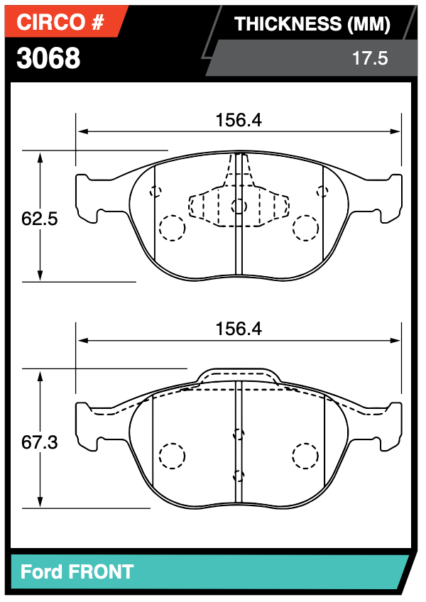  Ford Fiesta Front Brake Pads