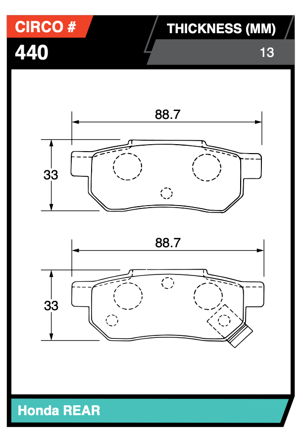 Honda Integra 89-96 Rear Brake Pads