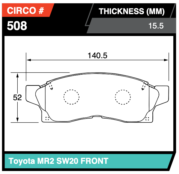 Toyota MR2 SW20 Front Brake Pads