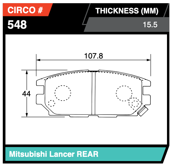 Mitsubishi Evo 4-9 RS Rear Brake Pads