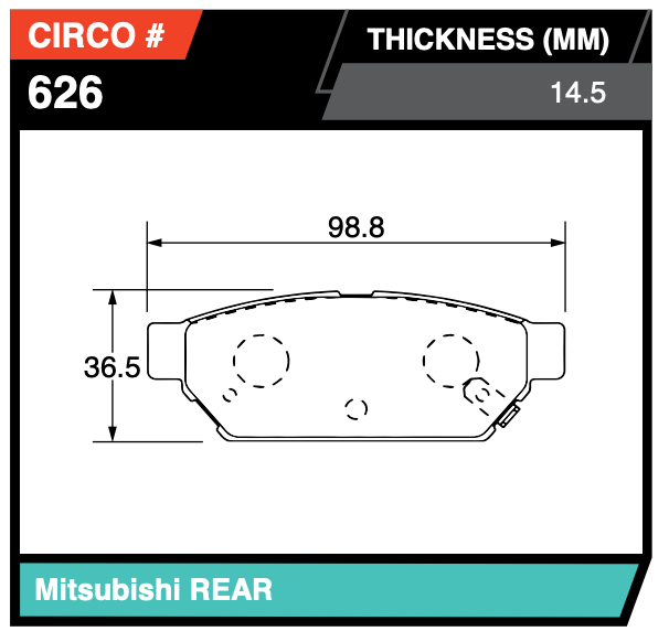 Mitsubishi EVO 1-3 RS Rear Brake Pads